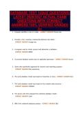 DATABASE TEST 1&lpar;QUIZ QUESTIONS&rpar;&NewLine;LATEST 2026&sol;2027 ACTUAL EXAM&NewLine;QUESTIONS WITH CORRECT&NewLine;ANSWERS 100&percnt; VERIFIED GRADED&NewLine;A&plus;