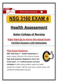 &lpar;Exams 1&ndash;4&rpar; &ndash; Galen NSG 3160 Health Assessment &vert; Complete Package Bundle
