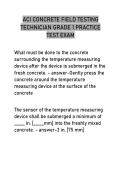 ACI CONCRETE FIELD TESTING &NewLine;TECHNICIAN GRADE 1 PRACTICE &NewLine;TEST EXAM 