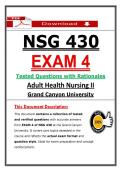 NSG 430 Exam 4 &vert; &lpar;2026&rpar; Adult Health Exam Questions &vert; Nursing &lpar;PDF&rpar;