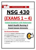 NSG 430 Exams 1&ndash;4 &vert; &lpar;2026&rpar; Adult Health Exam Questions &vert; Nursing &lpar;PDF&rpar;