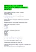 CHEMISTRY 1010- EXAM &num;1 QUESTIONS & VERIFIED CORRECT ANSWERS