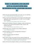 WSET 3&colon; REGIONS AND GRAPES&NewLine;ACTUAL EXAM PAPER 2026&NewLine;QUESTIONS WITH ANSWERS GRADED&NewLine;A&plus;&NewLine;
