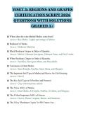 WSET 3&colon; REGIONS AND GRAPES&NewLine;CERTIFICATION SCRIPT 2026&NewLine;QUESTIONS WITH SOLUTIONS&NewLine;GRADED A&plus;