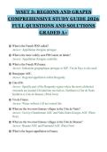 WSET 3&colon; REGIONS AND GRAPES&NewLine;COMPREHENSIVE STUDY GUIDE 2026&NewLine;FULL QUESTIONS AND SOLUTIONS&NewLine;GRADED A&plus;