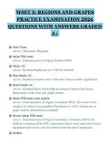 WSET 3&colon; REGIONS AND GRAPES&NewLine;PRACTICE EXAMINATION 2026&NewLine;QUESTIONS WITH ANSWERS GRADED&NewLine;A&plus;