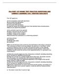 FAA PART 107 DRONE TEST PRACTICE QUESTIONS AND CORRECT ANSWERS 100&percnt; VERIFIED 2026-2027&excl;&excl;