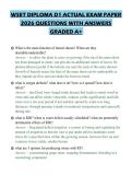 WSET DIPLOMA D1 ACTUAL EXAM PAPER&NewLine;2026 QUESTIONS WITH ANSWERS&NewLine;GRADED A&plus;