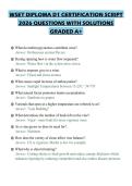 WSET DIPLOMA D1 CERTIFICATION SCRIPT&NewLine;2026 QUESTIONS WITH SOLUTIONS&NewLine;GRADED A&plus;