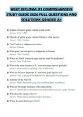 WSET DIPLOMA D1 COMPREHENSIVE&NewLine;STUDY GUIDE 2026 FULL QUESTIONS AND&NewLine;SOLUTIONS GRADED A&plus;