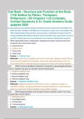Test Bank - Structure and Function of the Body &NewLine;&lpar;17th Edition by Patton&comma; Thompson&comma; &NewLine;Williamson&rpar; &vert; All Chapters 1-22 Complete&comma; &NewLine;Verified Questions & A&plus; Grade Answers Guide &NewLine;updated 2026 