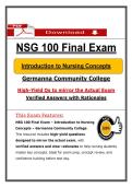 NSG 100 &lpar;Exams 1 &ndash; 4 & Final&rpar; &ndash; Complete Package Bundle