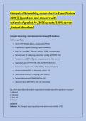 Computer Networking Final Exam Review &NewLine;2026&vert;&vert;&vert;questions and answers with &NewLine;rationales&sol;graded A&plus;&sol;2026 update&sol;100&percnt; correct &NewLine;&sol;instant download