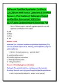 California Qualified Applicator Certificate&NewLine;&lpar;QAC&rpar; Exam With Actual Questions & Verified&NewLine;Answers&comma; Plus Explained Rationales&sol;Expert&NewLine;Verified For Guaranteed 100&percnt; Pass&NewLine;2026&sol;Latest Update&sol;Instant Download Pdf