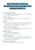 WSET DIPLOMA D1 PRACTICE&NewLine;EXAMINATION 2026 QUESTIONS WITH&NewLine;ANSWERS GRADED A&plus;
