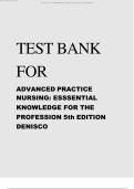 Advanced Practice Nursing Test Bank &lpar;5th EDITION&period;&rpar; &ndash;Denisco&vert; All Chapters &vert; Pass Your APRN Exam &vert;2026