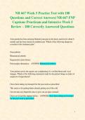 NR 667 Week 5 Practice Test with 180 Questions and Correct Answers&sol; NR 667 FNP Capstone Practicum and Intensive Week 5 Review &ndash; 180 Correctly Answered Questions