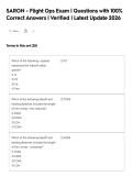 SARON - Flight Ops Exam &vert; Questions with 100&percnt;&NewLine;Correct Answers