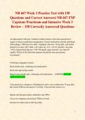 NR 667 Week 3 Practice Test with 150 Questions and Correct Answers&sol; NR 667 FNP Capstone Practicum and Intensive Week 3 Review &ndash; 150 Correctly Answered Questions