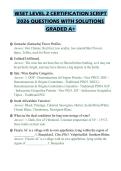 WSET LEVEL 2 CERTIFICATION SCRIPT&NewLine;2026 QUESTIONS WITH SOLUTIONS&NewLine;GRADED A&plus;