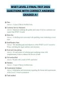 WSET LEVEL 2 FINAL TEST 2026&NewLine;QUESTIONS WITH CORRECT ANSWERS&NewLine;GRADED A&plus;