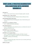 WSET LEVEL 2 PRACTICE EXAMINATION&NewLine;2026 QUESTIONS WITH ANSWERS&NewLine;GRADED A&plus;