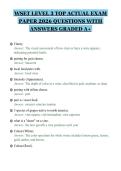 WSET LEVEL 3 TOP ACTUAL EXAM&NewLine;PAPER 2026 QUESTIONS WITH&NewLine;ANSWERS GRADED A&plus;