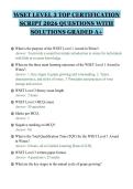 WSET LEVEL 3 TOP CERTIFICATION&NewLine;SCRIPT 2026 QUESTIONS WITH&NewLine;SOLUTIONS GRADED A&plus;