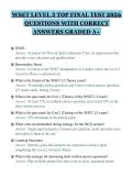 WSET LEVEL 3 TOP FINAL TEST 2026&NewLine;QUESTIONS WITH CORRECT&NewLine;ANSWERS GRADED A&plus;