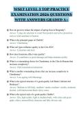 WSET LEVEL 3 TOP PRACTICE&NewLine;EXAMINATION 2026 QUESTIONS&NewLine;WITH ANSWERS GRADED A&plus;