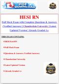 HESI RN Full Mock Exam with Complete Questions & Answers &lpar;Verified Answers&rpar; &vert; Chamberlain University &vert; Latest Updated Version &vert; Already Graded A&plus; 2026&sol;2027&period;