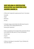WSET DIPLOMA D1 CERTIFICATION&NewLine;EVALUATION 2026 QUESTIONS WITH&NewLine;ANSWERS GRADED A&plus;