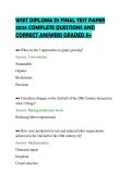 WSET DIPLOMA D1 FINAL TEST PAPER&NewLine;2026 COMPLETE QUESTIONS AND&NewLine;CORRECT ANSWERS GRADED A&plus;