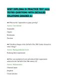 WSET DIPLOMA D1 PRACTICE TEST 2026&NewLine;TESTED QUESTIONS WITH DETAILED&NewLine;SOLUTIONS GRADED A&plus;