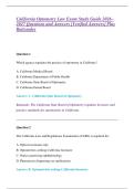 California Optometry Law Exam Study Guide 2026&NewLine;2027 Questions and Answers &lbrack;Verified Answers&rsqb; Plus &NewLine;Rationales