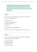 Certified Medical-Surgical Registered Nurse &NewLine;&lpar;CMSRN&rpar; 2026 Sample Questions Final Exam &NewLine;Questions and Answers &lbrack;Verified Answers&rsqb; Plus &NewLine;Rationales 