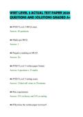 WSET LEVEL 3 ACTUAL TEST PAPER 2026&NewLine;QUESTIONS AND SOLUTIONS GRADED A&plus;