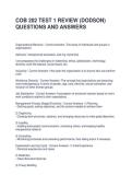 COB 202 TEST 1 REVIEW &lpar;DODSON&rpar; QUESTIONS AND ANSWERS