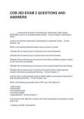 COB 202-EXAM 2 QUESTIONS AND ANSWERS