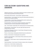 COB 242 EXAM I QUESTIONS AND ANSWERS
