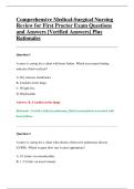Comprehensive Medical-Surgical Nursing &NewLine;Review for First Proctor Exam Questions &NewLine;and Answers &lbrack;Verified Answers&rsqb; Plus &NewLine;Rationales