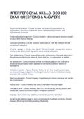 INTERPERSONAL SKILLS- COB 202 EXAM QUESTIONS & ANSWERS