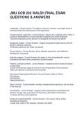 JMU COB 202 WALSH FINAL EXAM QUESTIONS & ANSWERS