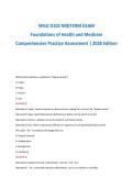 WGU D102 MIDTERM EXAM&NewLine;Foundations of Health and Medicine&NewLine;Comprehensive Practice Assessment &vert; 2026 Edition&NewLine;