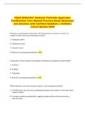 YEAR 2026&sol;2027 National Pesticide Applicator&NewLine;Certification Core Manual Practice Exam Questions&NewLine;and Answers with Certified Solutions &vert; Verified &vert;&NewLine;Latest Update 2026