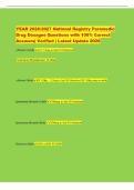 YEAR 2026&sol;2027 National Registry Paramedic&NewLine;Drug Dosages Questions with 100&percnt; Correct&NewLine;Answers&vert; Verified &vert; Latest Update 2026