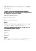 NURS 120 Introduction to Medical-Surgical Nursing - Exam 3 Study&NewLine;Guide 2026 &vert;WCU