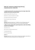 NURS 120 &vert; Introduction to Medical-Surgical Nursing &vert;&NewLine;Comprehensive Exam 1 2026 &vert;WCU
