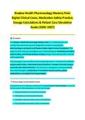 Shadow Health Pharmacology Mastery Pack REAL EXAM QUESTIONS &plus; VERIFIED ANSWERS 2026 STUDY GUIDE 2026&sol;2027 ACCURATE QUESTIONS WITH CORRECT DETAILED ANSWERS &vert;&vert; 100&percnt; GUARANTEED PASS NEWEST VERSION