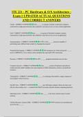 ITE 221 - PC Hardware & O&sol;S Architecture - &NewLine;Exam 1 UPDATED ACTUAL QUESTIONS &NewLine;AND CORRECT ANSWERS